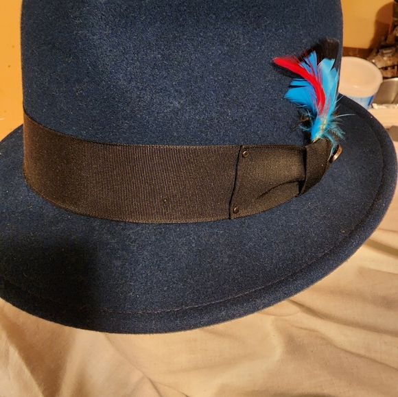 Mens Vintage Blue Hat. TINO. Detroit Henry the Hatter preowned Xl with hat box - Picture 2 of 6